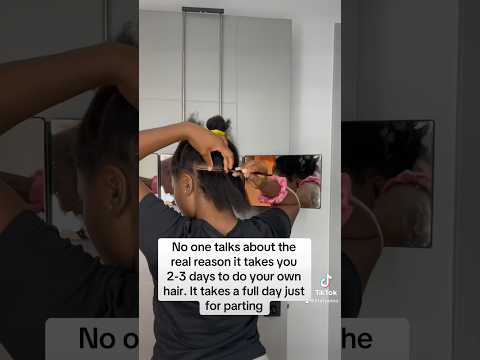 This video is actually 6min long….And it still lowkey looks crooked! #braids #blackwoman #relatable