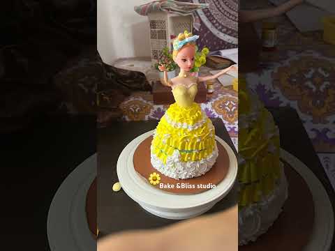 Beautiful pineapple flavour doll cake @RasoiAnnapurna