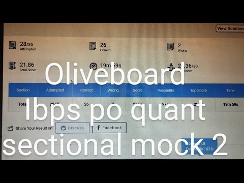 Oliveboard Ibps po pre quant mock no. 2😍 || 97% + percentile||📚😎🥰👩‍💻🙇‍♀️