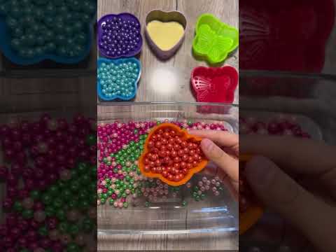 Let’s mix different Colours! Satisfying video. Beads #asmr #satisfying #fun #beads #shorts