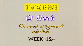 ||🔥IIT MADRAS BS-DEGREE 🔥|| Computational thinking Mock solution| Week - 1to4 | 7th July Qualifire||