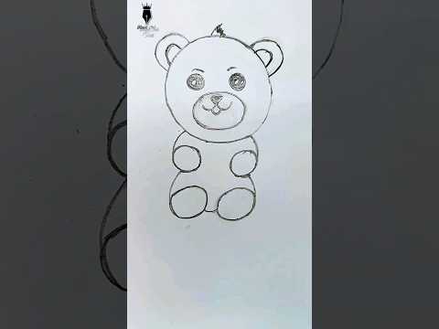 How to draw teddy bear 🧸|| Teddy bear easy drawing for kids #shorts #teddybeardrawing
