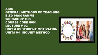 Course Code 8601 lecture 2