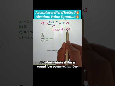 Sat/Accuplacer: Absolute Value Equation!🔥 #maths #fyp #precalculus #algebra