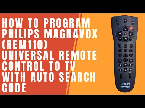How to Program Philips Magnavox (REM110) Universal Remote Control to TV with Auto Search Code