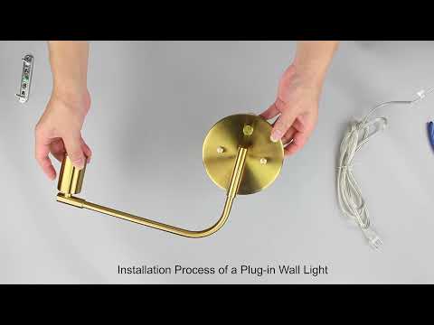 Wiring a Wall Sconce as Plug-in Installation Type Clear Plug-in Cord Version