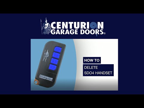 How To Delete Sectional Door Opener Codes Model SD04