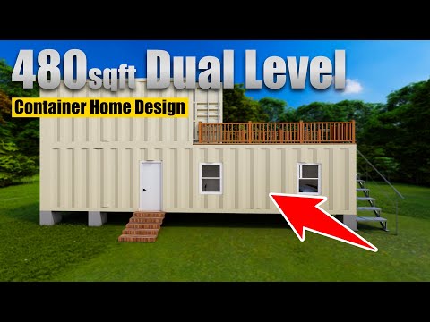 Transform Your Living: 480sqft Dual-Level Container Home with Rooftop Deck | Modern Minimalism