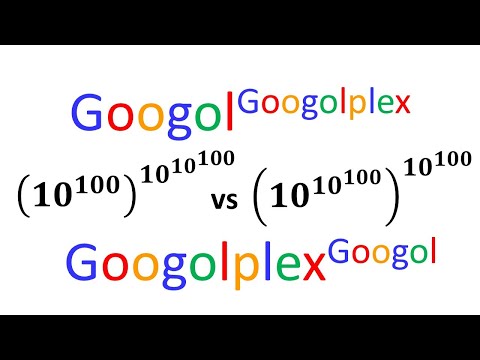 Googol to the Googolplex Power vs Googolplex to the Google Power