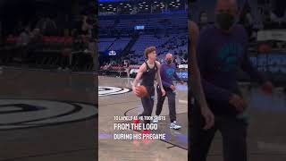 LaMelo Ball's street basketball moves during his NBA pregame routine!