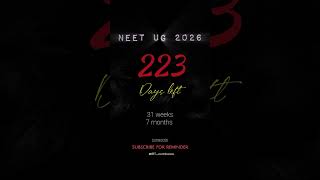 🎖️223 Days Left #neet2026 #neetaspirant #neetmotivation #physics #chemistry #biology #neetdaytracker