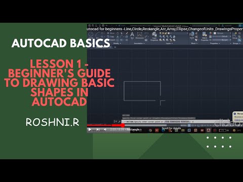 AutoCAD Basics - Lesson 1 - Beginner's Guide to Drawing Basic Shapes in AutoCAD