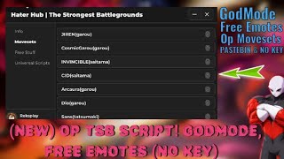 ⚔ (NEW) OP TSB Script – GodMode, Free Emotes, Fly, OP Movesets & More! [Free • No Key!]