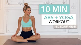 10 MIN ABS + YOGA  - a slow and "relaxed" workout for super strong abs / No Equipment I Pamela Reif
