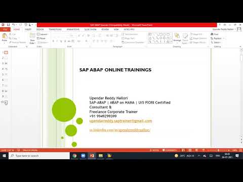 ABAP Basics | SAP ABAP Basics |SAP Logon | ABAP Fundamentals | ABAP Training By UPENDAR REDDY NALORI