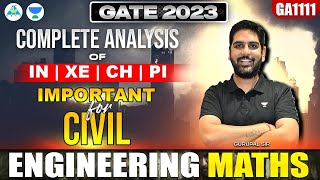 GATE 2023 || Complete Analysis of IN / XE / CH / PI || Engineering Maths || Gurupal Sir #gateexam