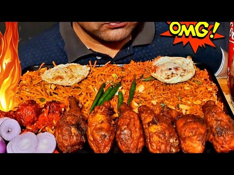 EATING SPICY CHICKEN LEG FRY || CHICKEN DRUMSTICK EATING || CHICKEN LEG PIECE  EATING