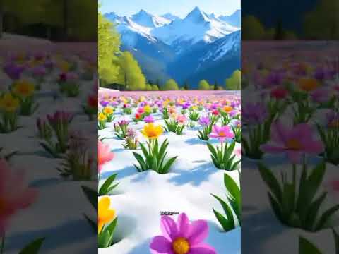 green mountion and snow flawer short video | #GreenMountain#SnowFlower#MountainMagic#FrozenDreams