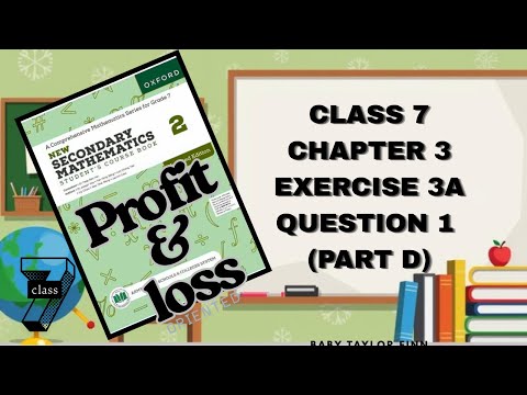 Class 7 Math Ex 3a Q1 (D) – Profit & Loss 🔥 Easiest ✔️ Fastest 🚀 Surprising Method!