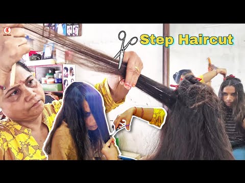 Step with layer Haircut for Medium Hair | Step-by-step Guide to a DIY Step Haircut | Haircut at Home