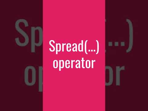 spread operator in javascript | #javascript