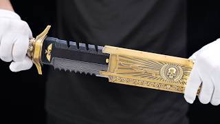 Forging the Gold and Damascus Steel into the Ultimate Warhammer 40K Combat Knife