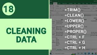 P18 | Cleaning Data in Excel: How to use Trim, Clean, Remove Duplicates, Go To, Text to Number