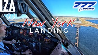 [LAST ONE] B777 JFK 🇺🇸 New York | LANDING 04R | 4K Cockpit View | ATC & Crew Communications