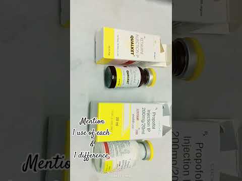 Mention in the comments section about one use and one difference between them #anesthisa