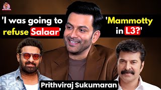 Prithviraj Sukumaran on rejecting Salaar, Aishwarya bullying him, Mammootty's cameo in L3, Rajamouli