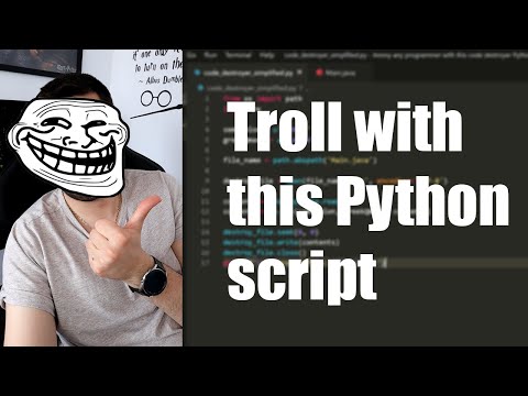Annoy any programmer with this code destroyer Python script | #Shorts