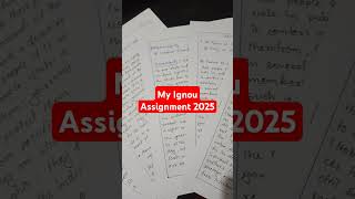 My Ignou Assignment 2025 #ignouassignmentfrontpage #ignousolvedassignment