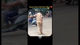 Respect This Traffic Police Officer ❤️A Real Hero In Uniform 🇮🇳#army#shorts#youtubeshorts
