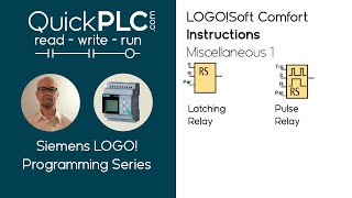 LOGO! Miscellaneous 1 - Latching relay | Pulse relay | Siemens PLC Programming