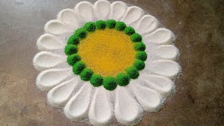 Holi special rangoli design/ easy rangoli for holi festival/ function rangoli design//