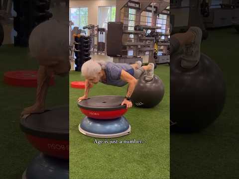 Strong and 77 years old! 💪 what’s your excuse? 😏 #bosu #balance #agingstrong