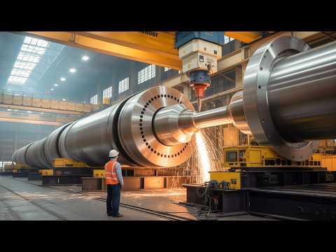 Extra Heavy Duty Bevel Gear CNC Cutting Technology -  Massive Precision Crankshaft Machining Process