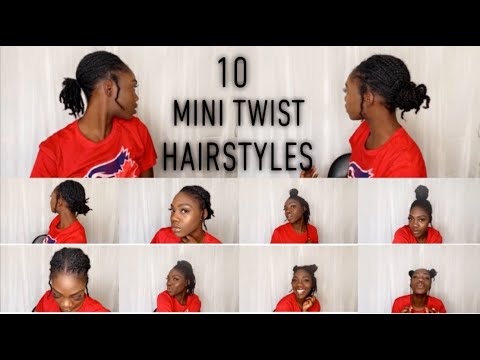 How to Style Mini Twist 10 Ways| Medium/Short Hair