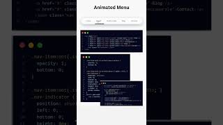 Animated menu hover effect #animatedmenu #hovereffect #navbar #shorts #shortsfeed #webdesign #coding