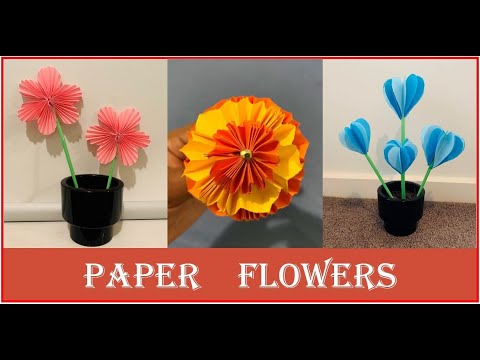 Paper Flowers #DIY #Easy flower Ideas #Paper Crafts #Easy DIY