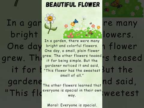 Short moral story | Beautiful Flower| bedtime story | kids story #shorts