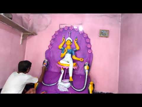 Making of Manasa Devi 🙏(Goddess of Snakes) #repainting Idol🖤🥀