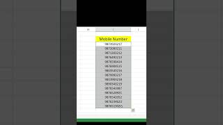 Add Country code in mobile Number using MS Excel  Excel Shorts  Excel Tips  Tricks  Excel Format