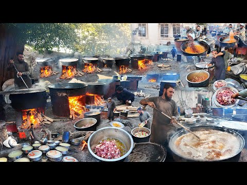 Afghanistan marriage ceremony | Biggest wedding Food Preparation | Kabuli Pulao