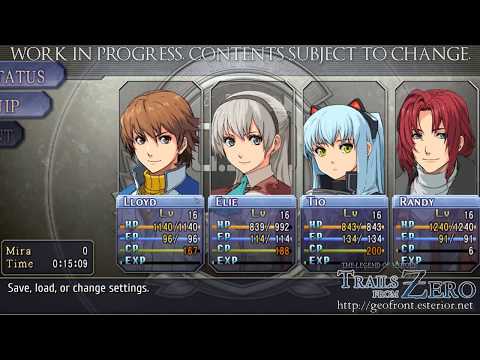 Trails from Zero Fan Translation - Custom Cursor & Save Menu Demo