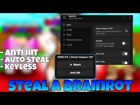 💀 Steal a Brainrot Script 🔥 | Anti-Hit, Pet Finder, Instant Steal & PC+Mobile GUI!