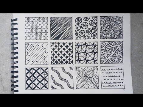 Zentangle patterns for beginners|| zendoodle #zentangleart #zen #doodleart