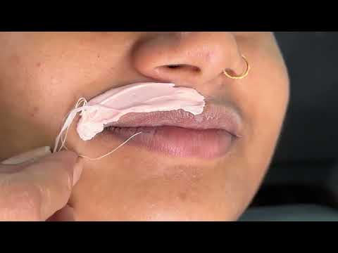 How | Remove upper Lip Hair At Home #waxing # skincare #shortvideo #viral #trending #youtube 
