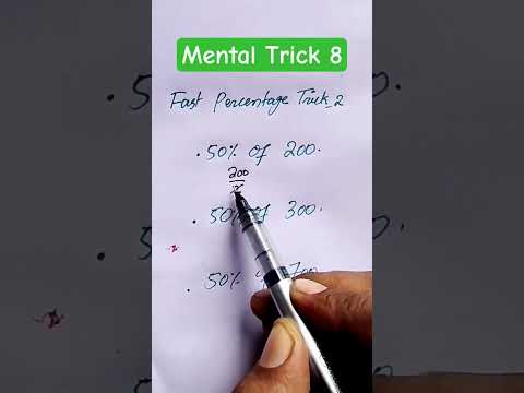 Mental Trick 8 : Fast percentage trick #maths #mathsenglishsecret #mathstricks