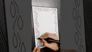project work design simple and easy / border design #shorts